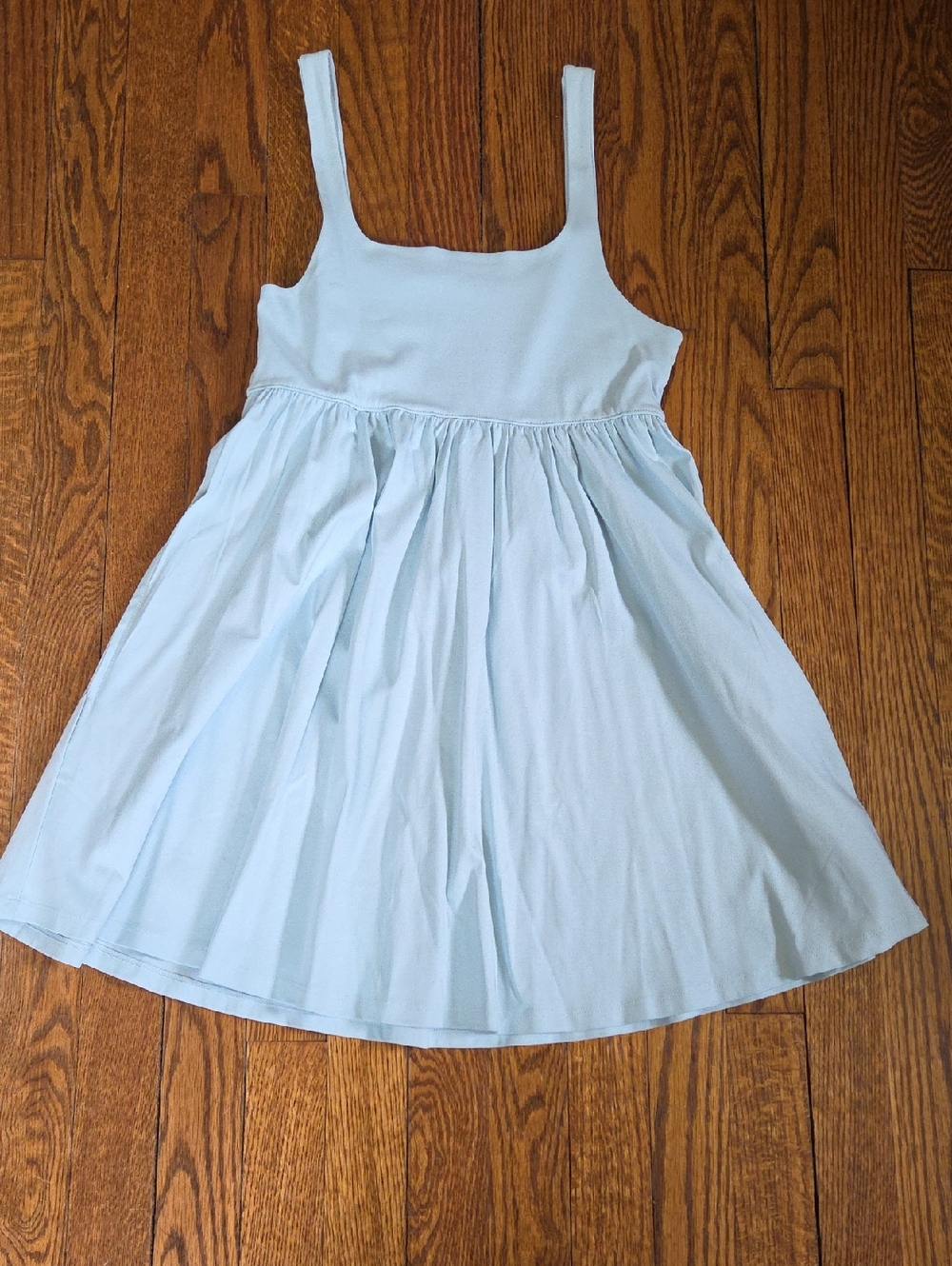 American Eagle Outfitters Light Blue Squareneck Babydoll Dress